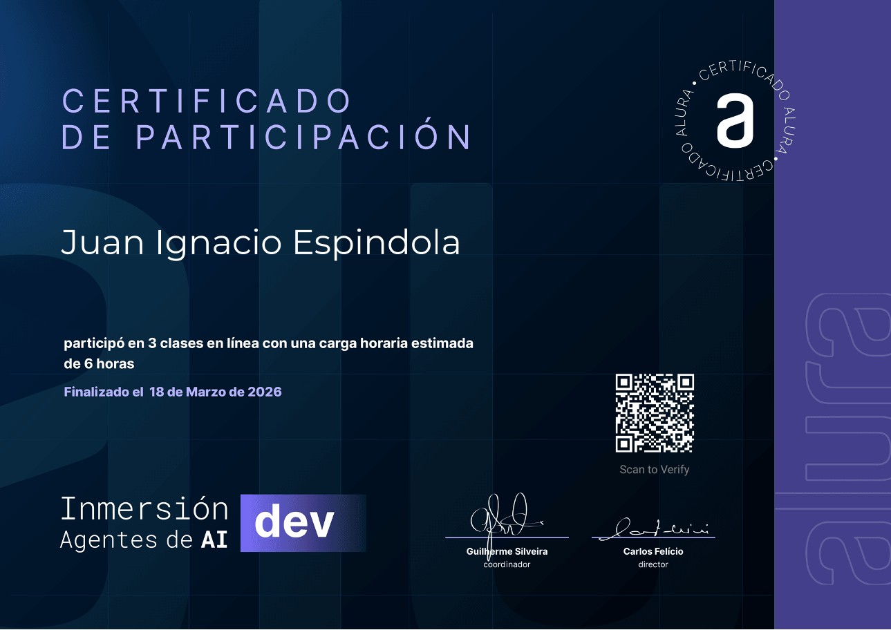 InmersiÃ³n Agentes de AI - Alura