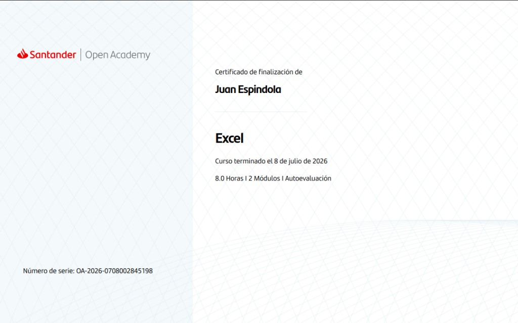 Excel — Santander Open Academy