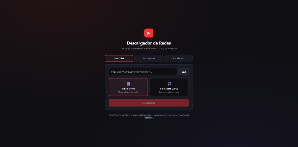 Descargador de Redes