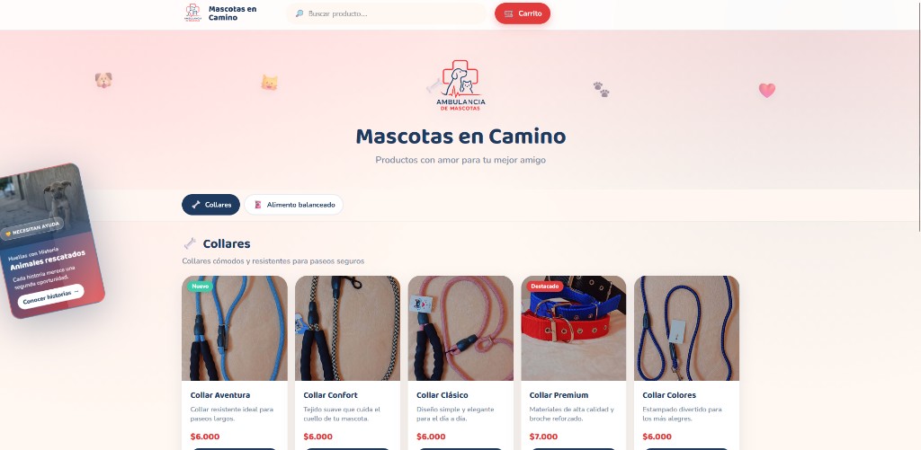 Catálogo Mascotas en Camino